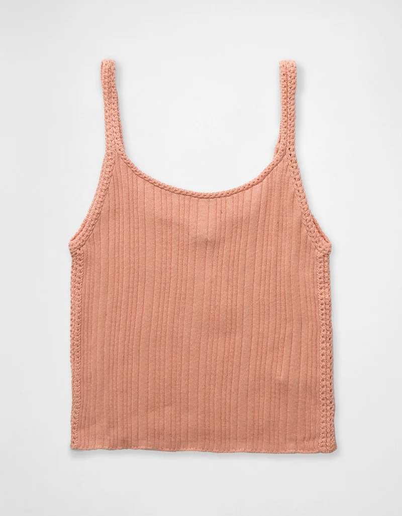 امريكان ايجل بلوزة تانك قصيرة بنمط كروشيه